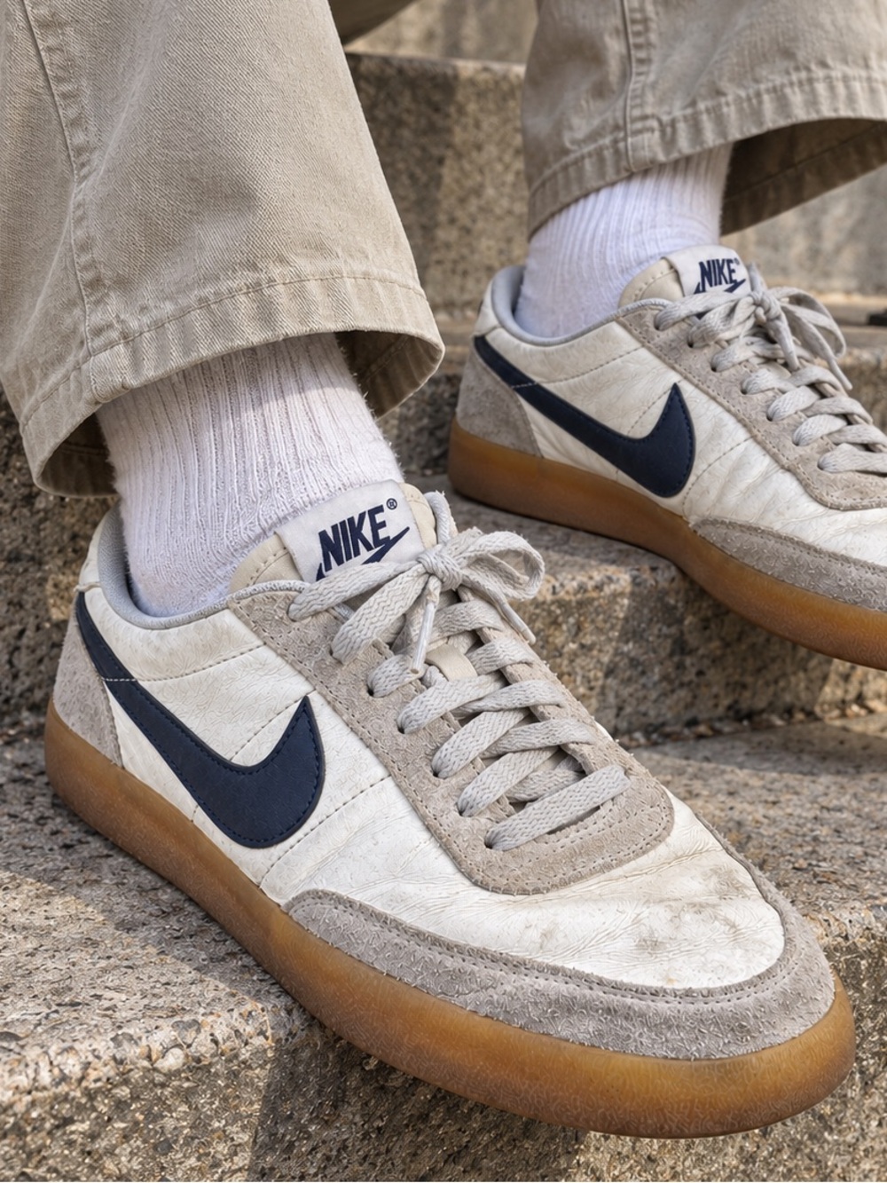 Nike Killshot 2 Leather — Sail / Midnight Navy / Gum Yellow, 8.5